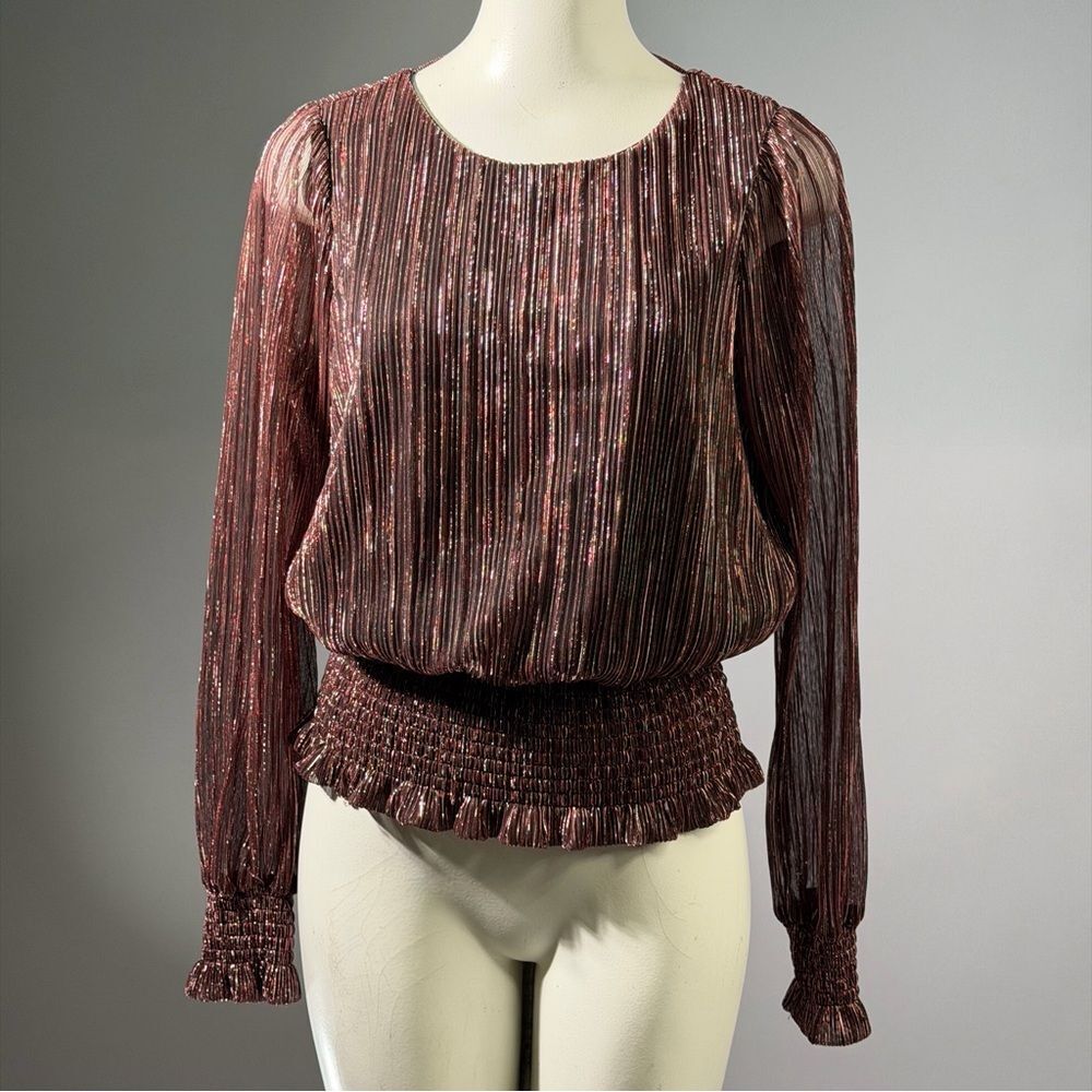 Joie Metallic Striped Blouse (rack15)